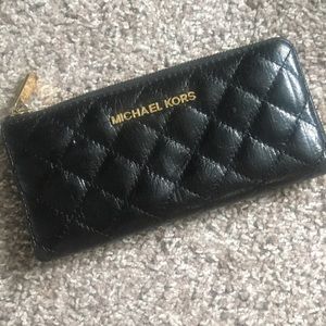 Michael Kors Black Quilted Wallet